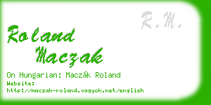 roland maczak business card