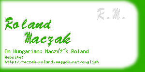 roland maczak business card